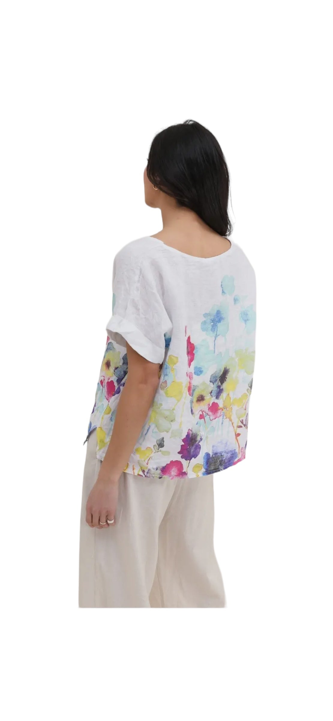 Flora linen top