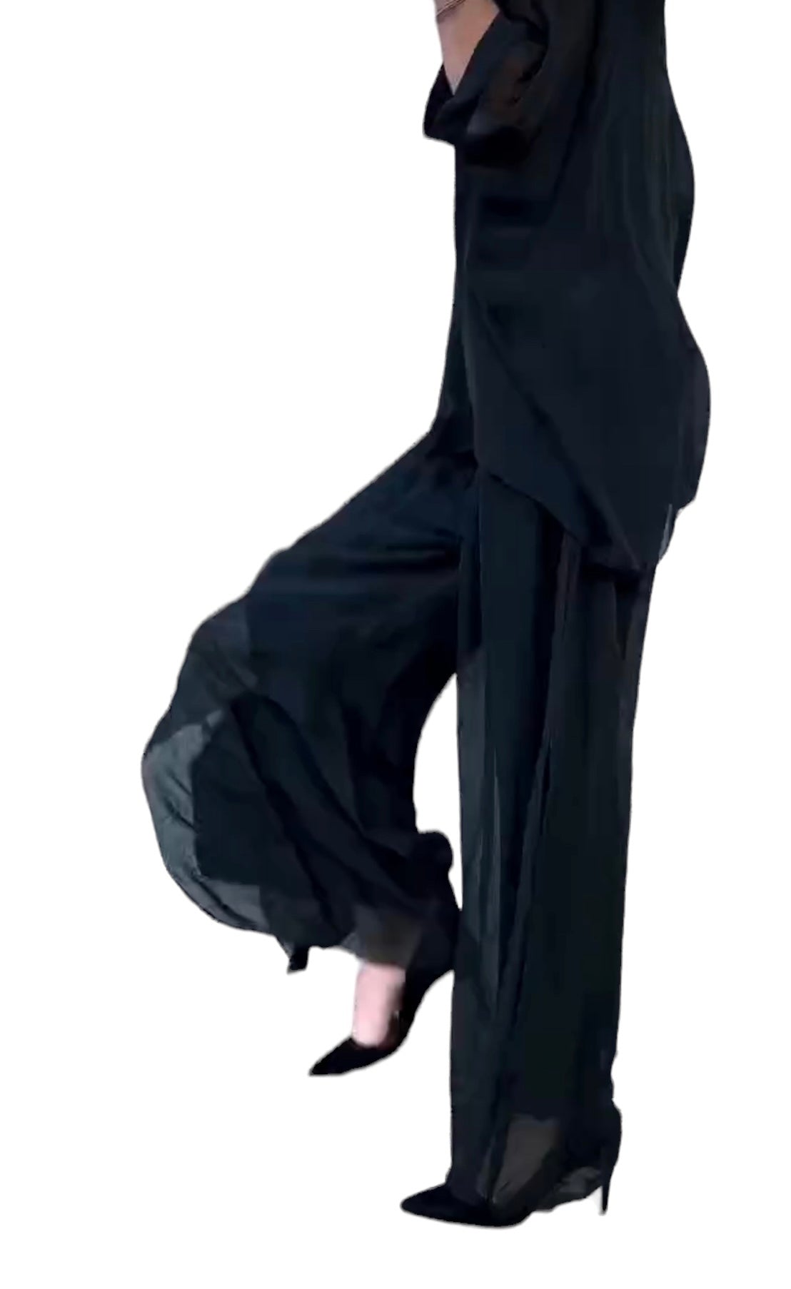 Jasmin slit silk pants