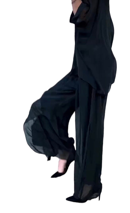 Jasmin slit silk pants