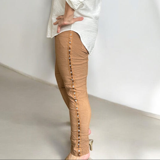 * BEST SELLER *  Studs & diamante Italian magic pants
