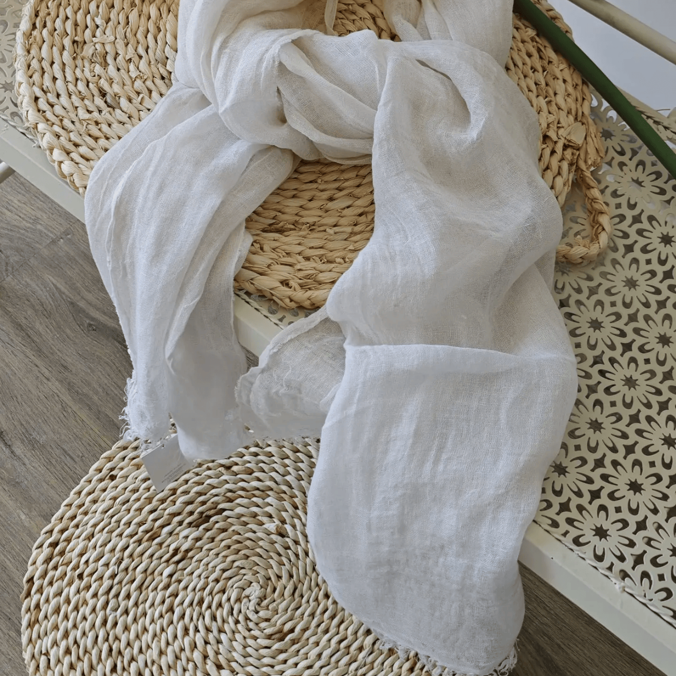 Linen Scarf Women's Italian Linen Scarf Lightweight Versatile Summer Accessory