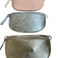 Metallic silver grande Georgia leather crossbody bag