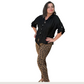 Chic Leopard Print Italian Magic Pants