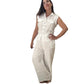 Antonia white linen waistcoat style top