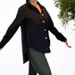Sparkle breeze button down shirt - black