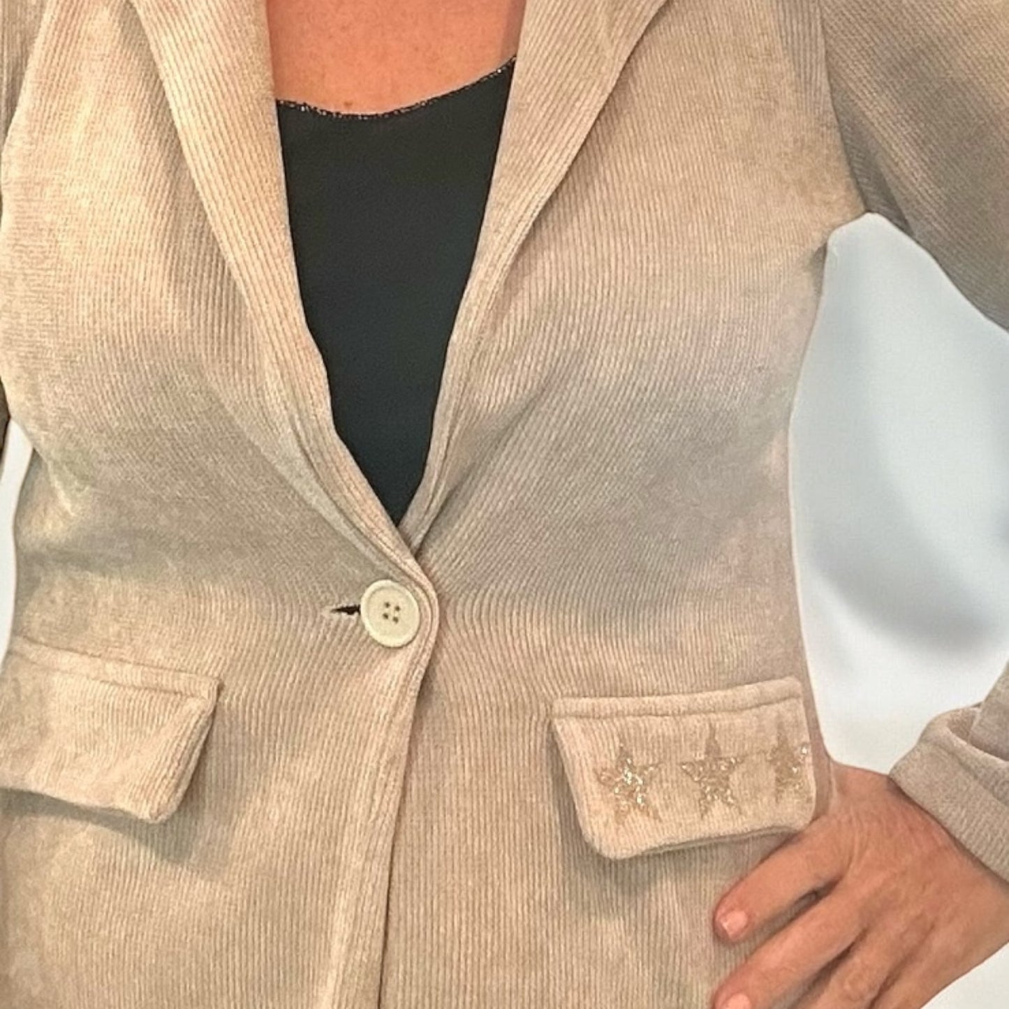 Beige Star Authority Jacket