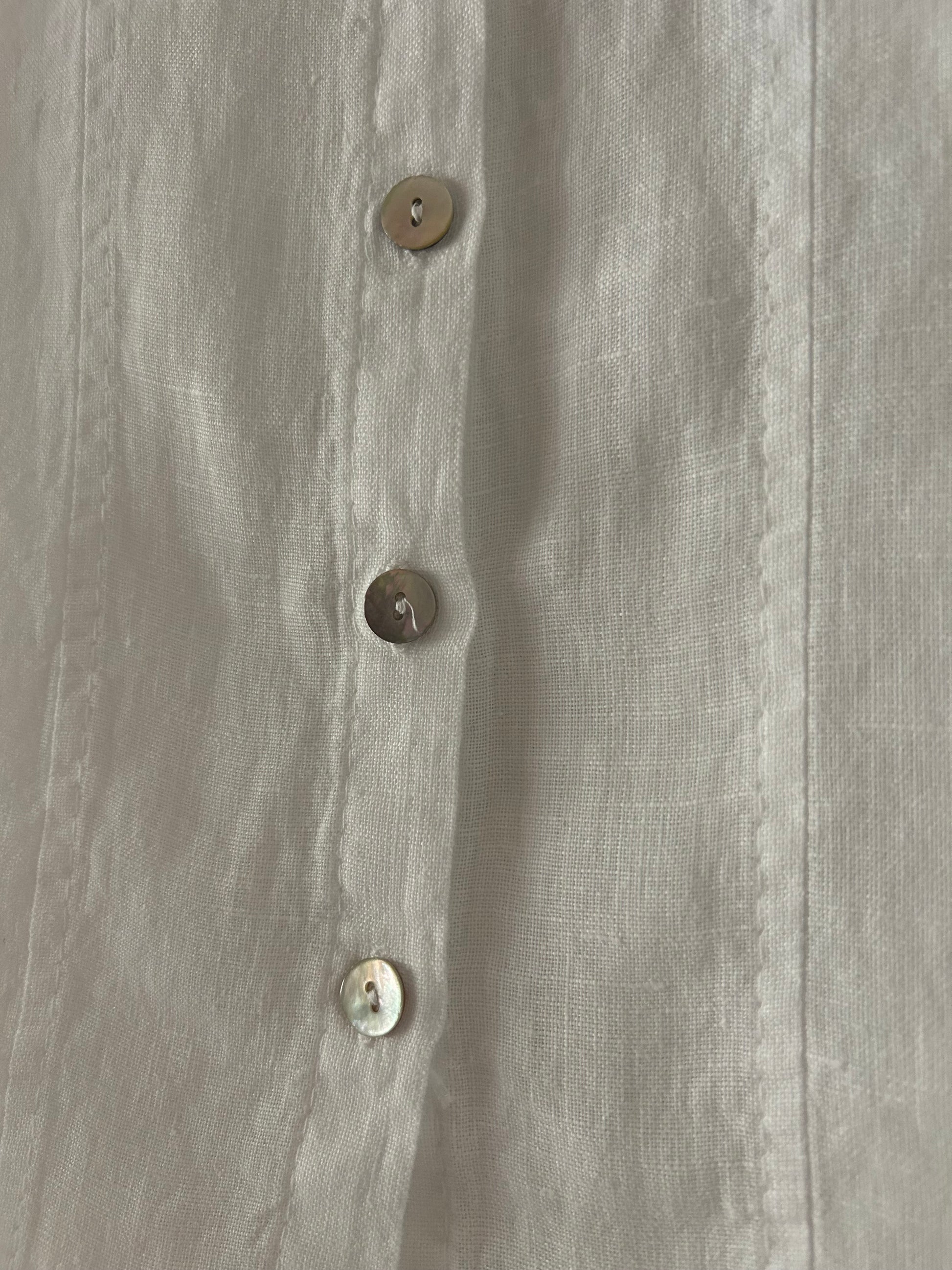 Antonia white linen waistcoat style top