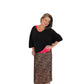 Pleated animal print skirt