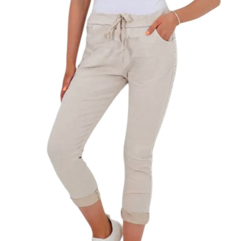 * BEST SELLER *  Studs & diamante Italian magic pants