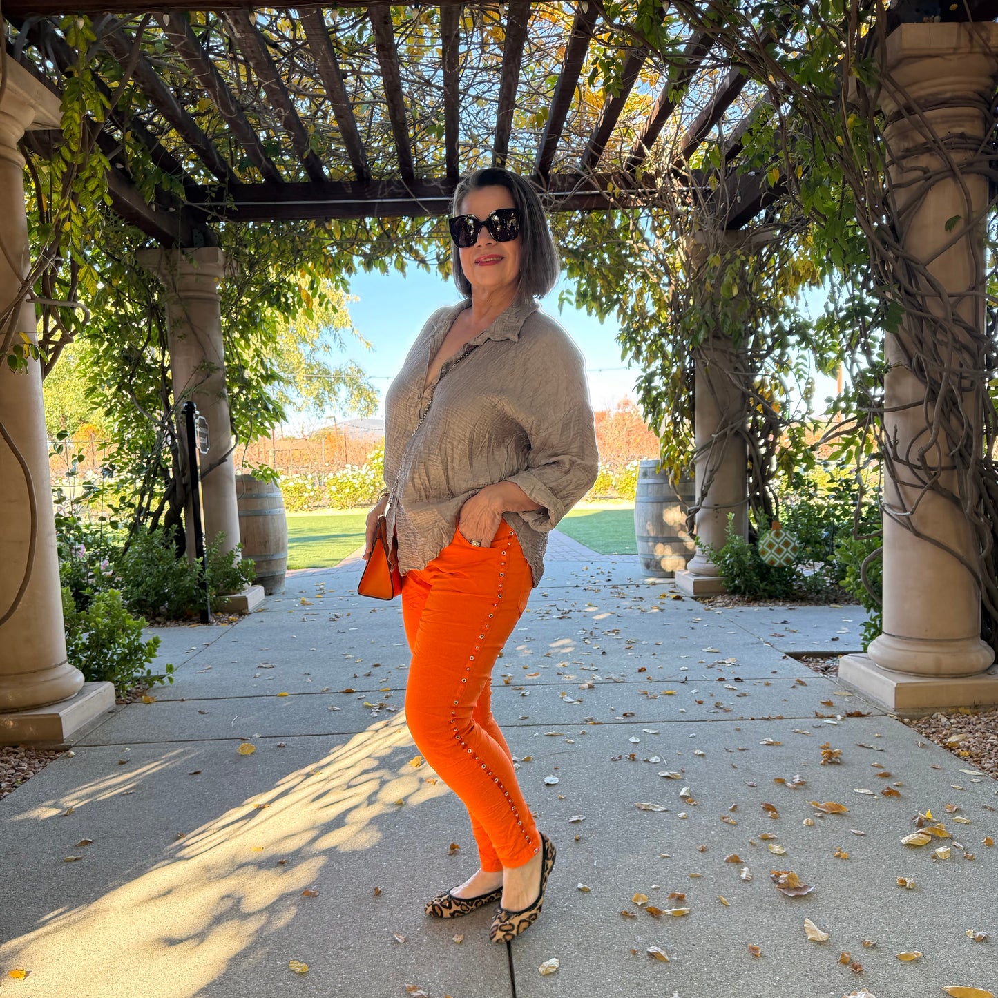 * BEST SELLER *  Studs & diamante Italian magic pants