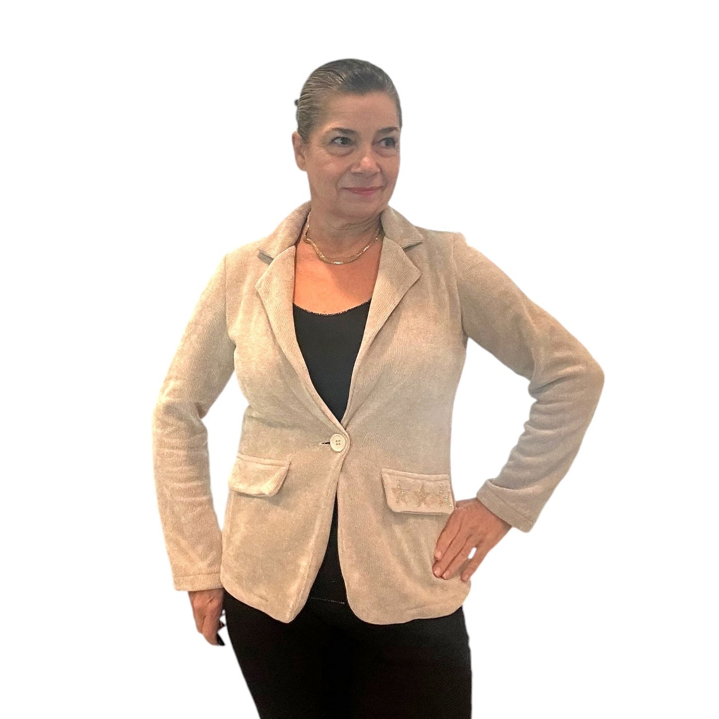 Beige Star Authority Jacket