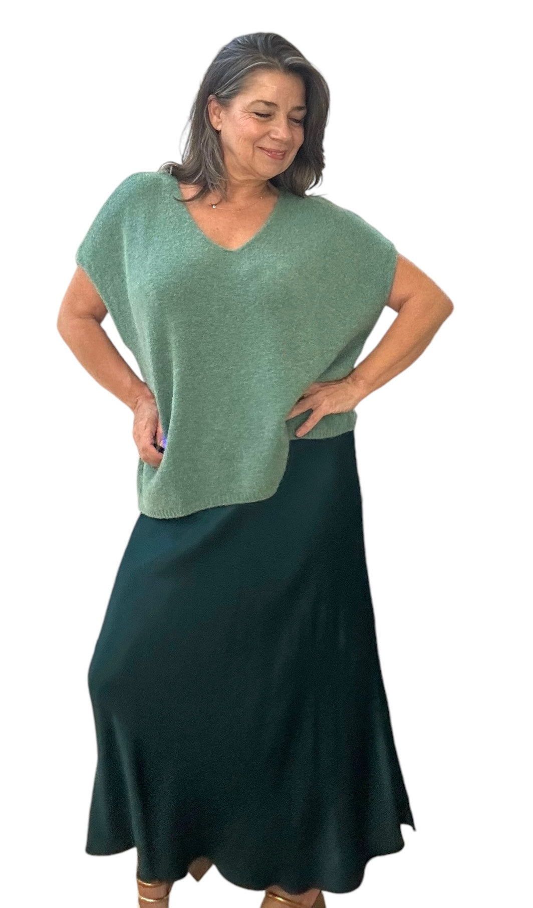 Soft alpaca v-neck