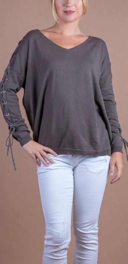 Lacci lace up sweater