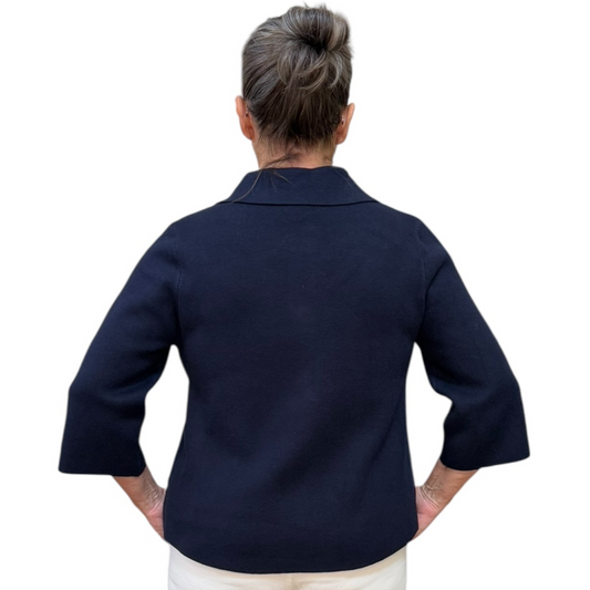 Navy Blue Sweater Jacket