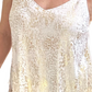 Gold leopard print knit swing tank top