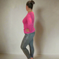 Olive green mineral washed Italian magic pants