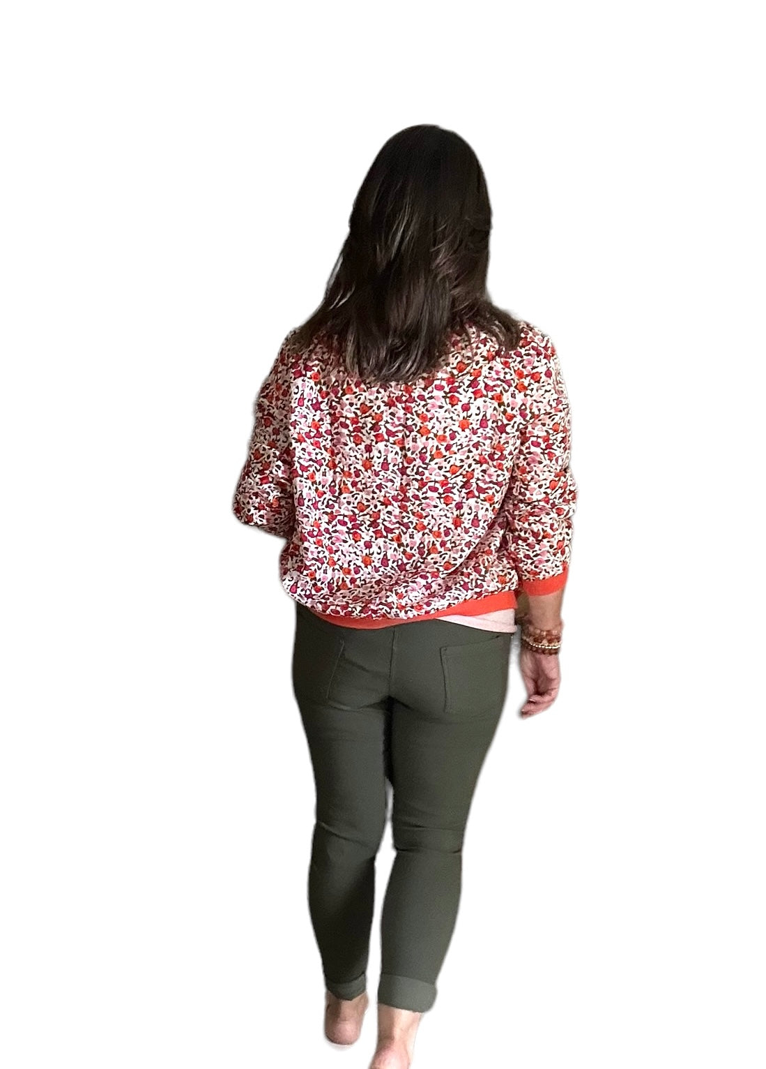 Floral bomber jacket