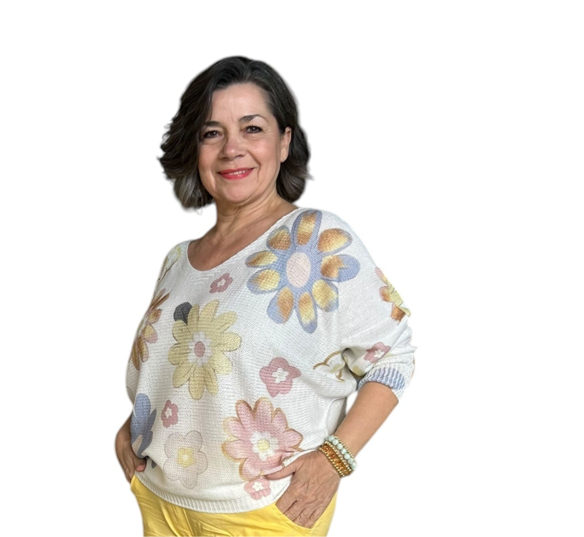 The soft bloom fine knit top