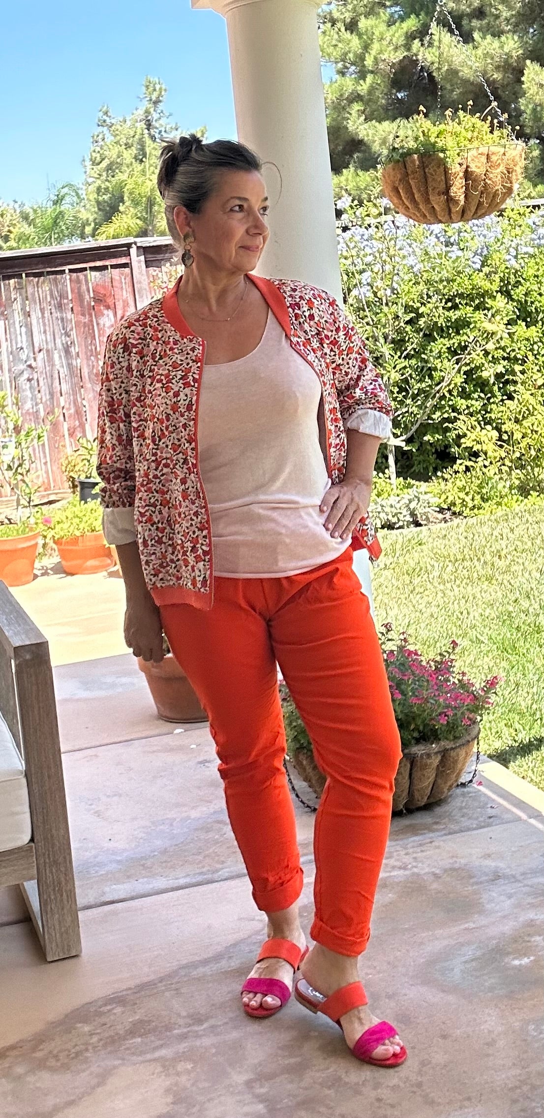 Floral bomber jacket