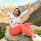 Spring blooms & butterflies lightweight knit top