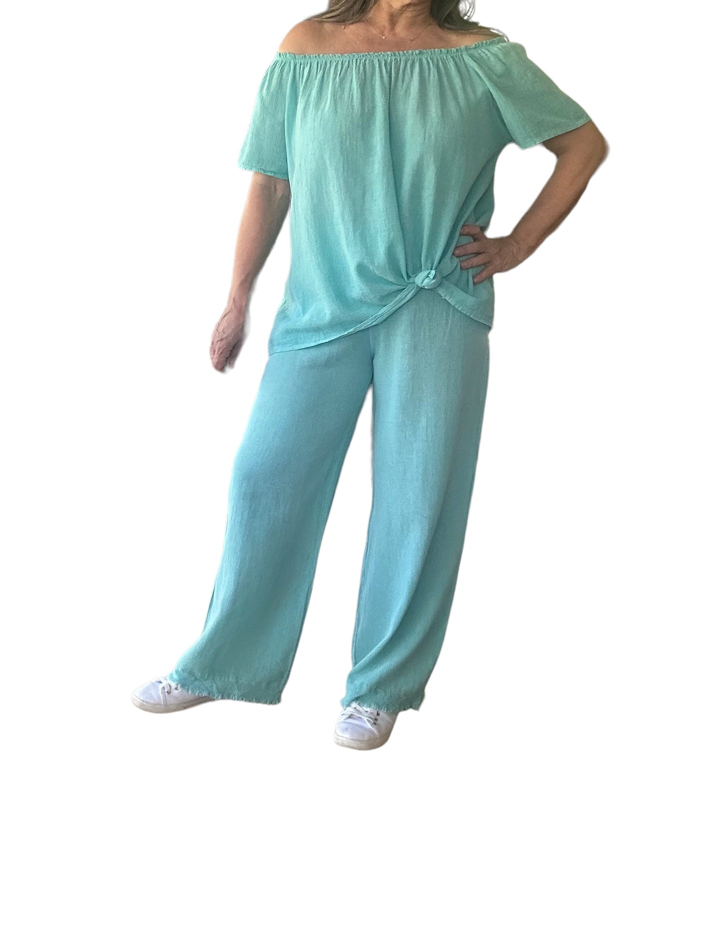 Aqua Catalina wide leg pants