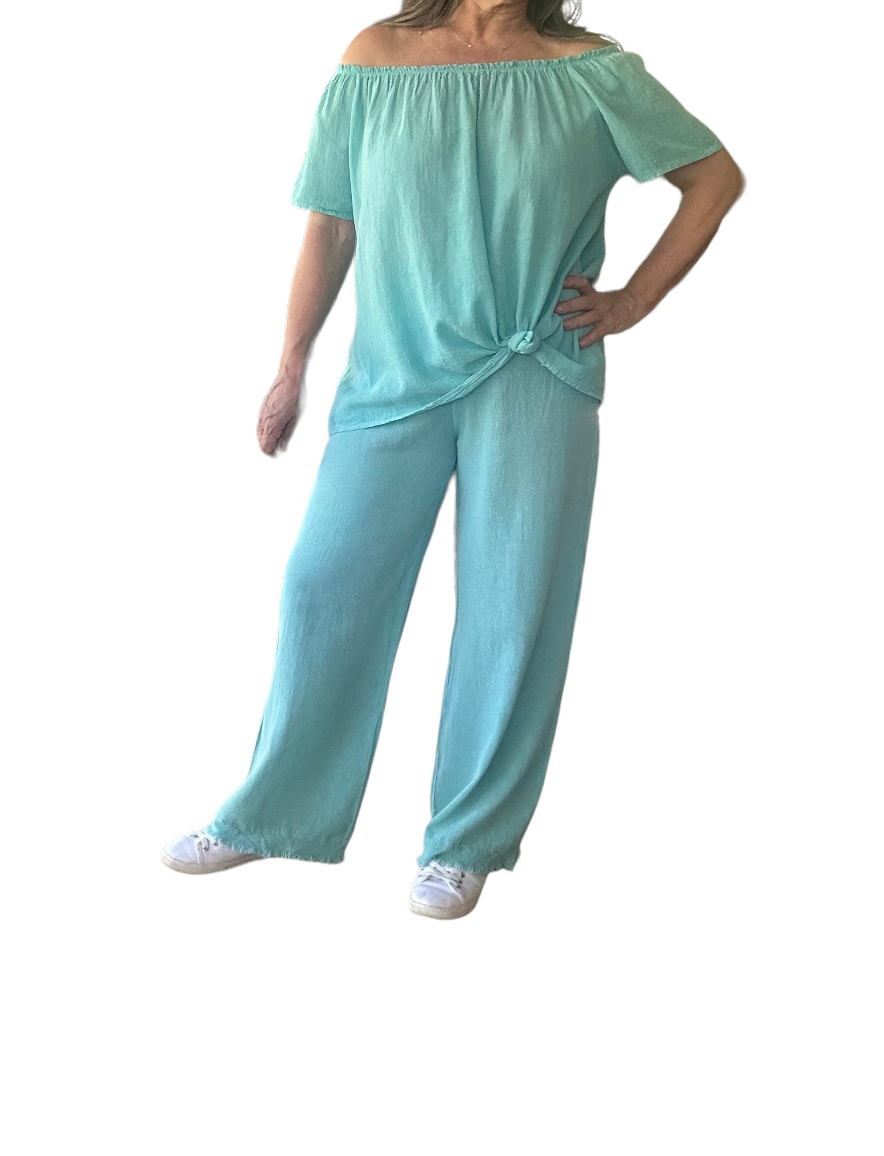 Aqua Catalina wide leg pants