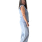 Antonia light blue flowy wide leg linen pants