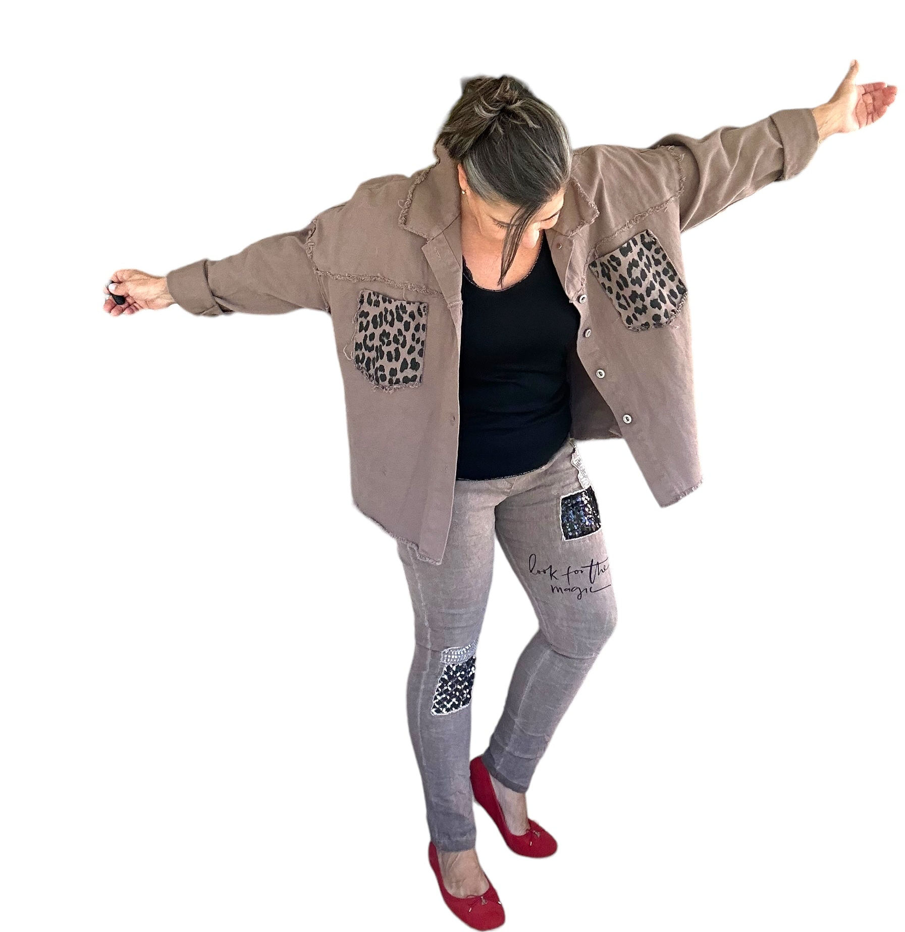 Taupe Italian magic pants