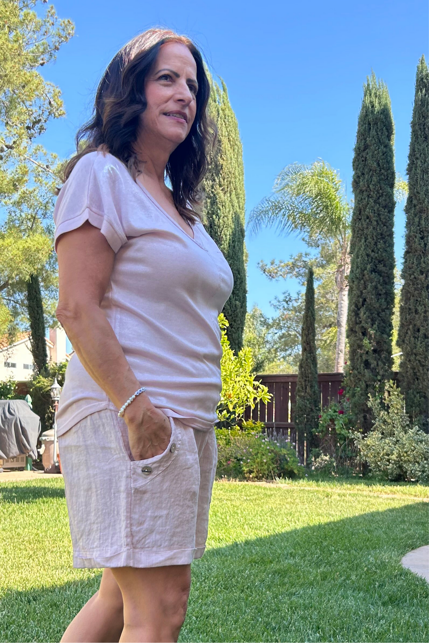 Amalfi linen shorts