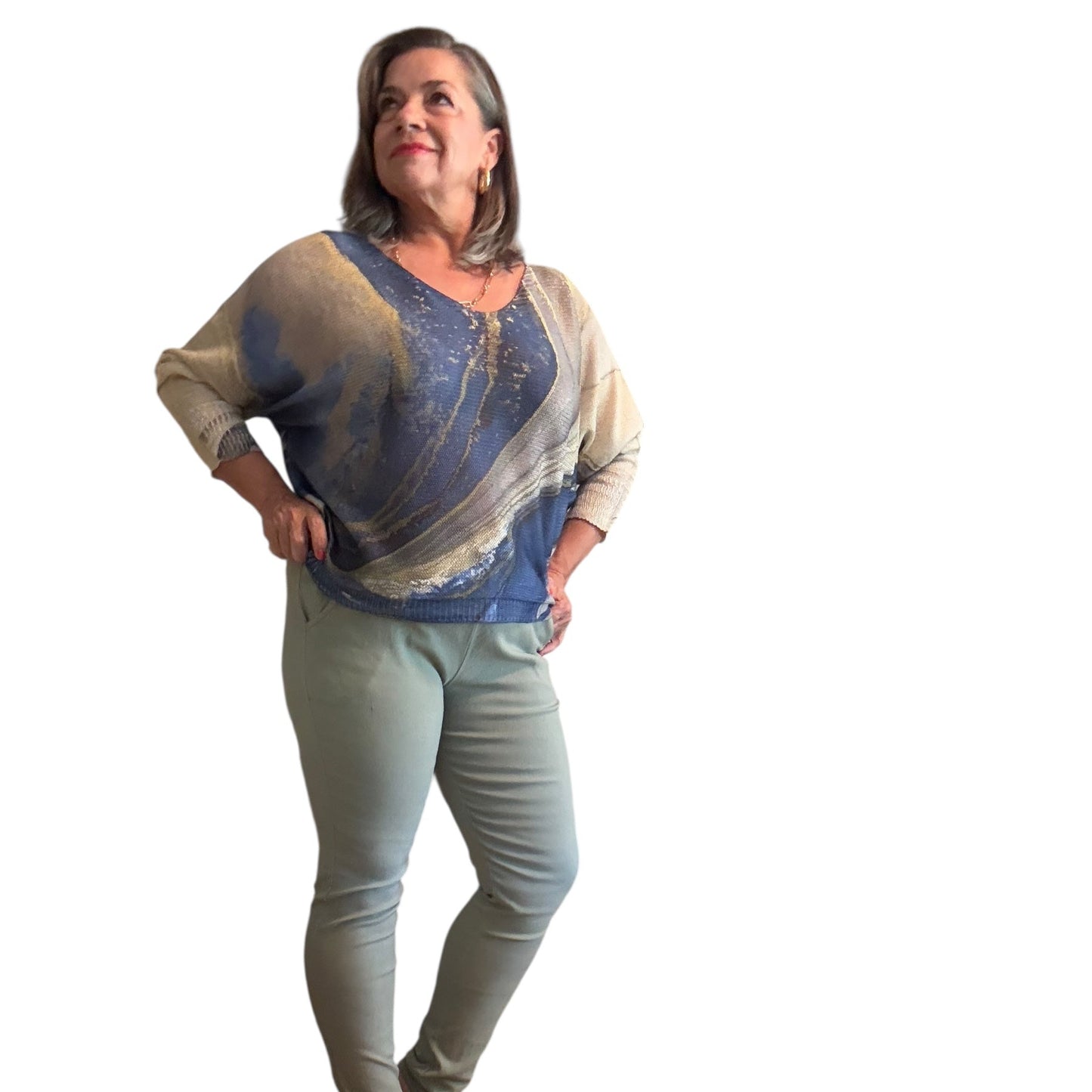 Soft Swirl Lightweight Knit Top