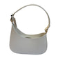 Slim White Italian Leather Bag