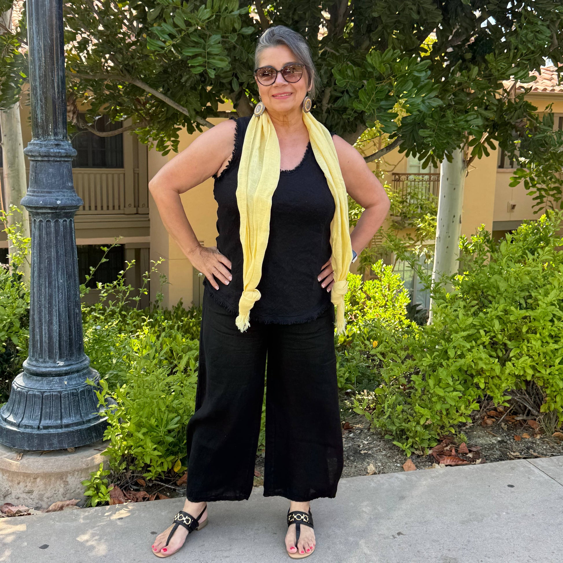 Flo Linen Capri Pants - Our Best-Selling Summer Essential Women's Linen Capri Pants Best Selling Summer Trousers One Size