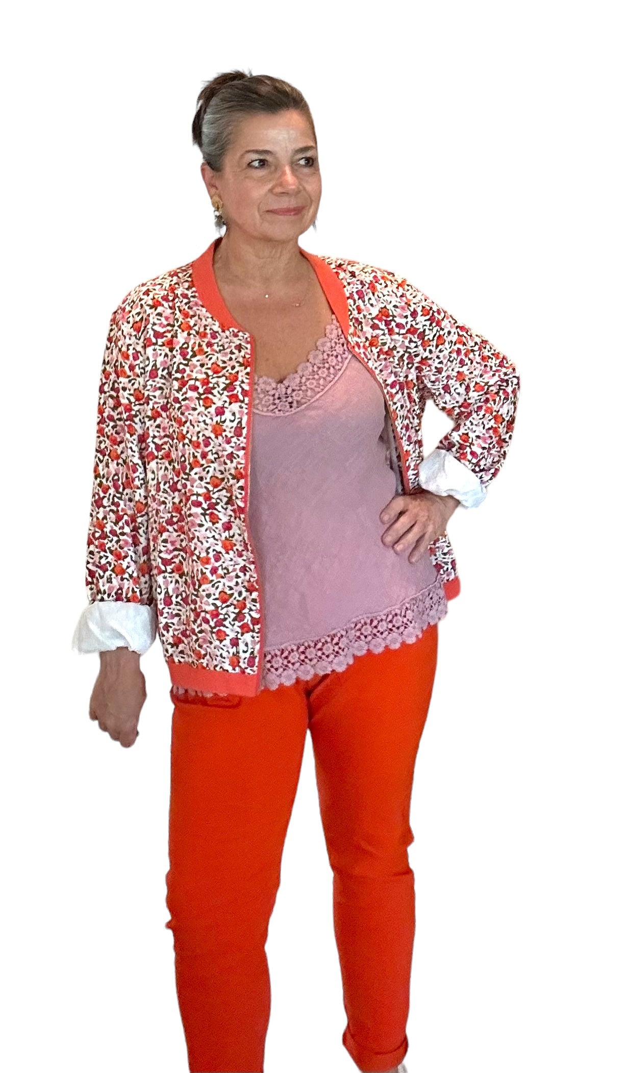 Floral bomber jacket