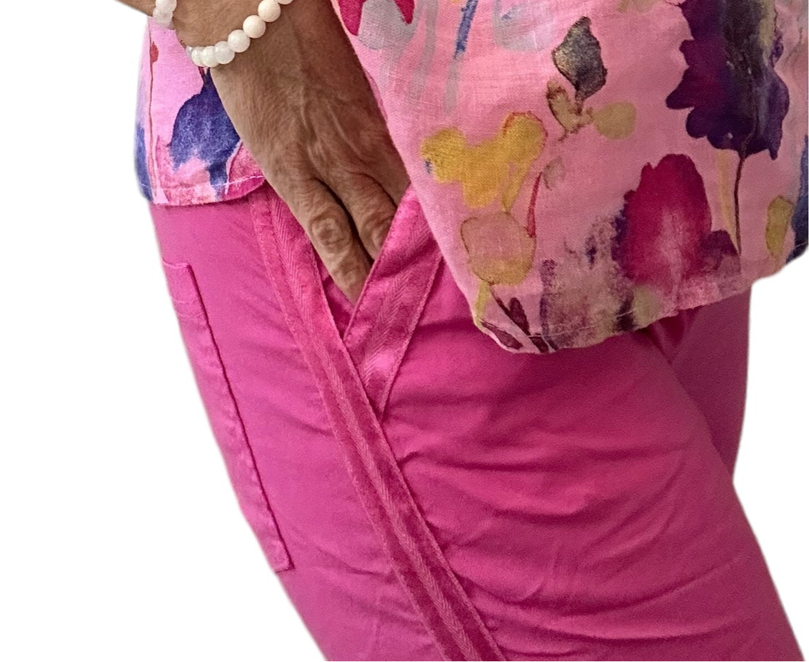 Summer Pink Italian Magic Pants
