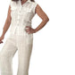 Antonia white linen waistcoat style top