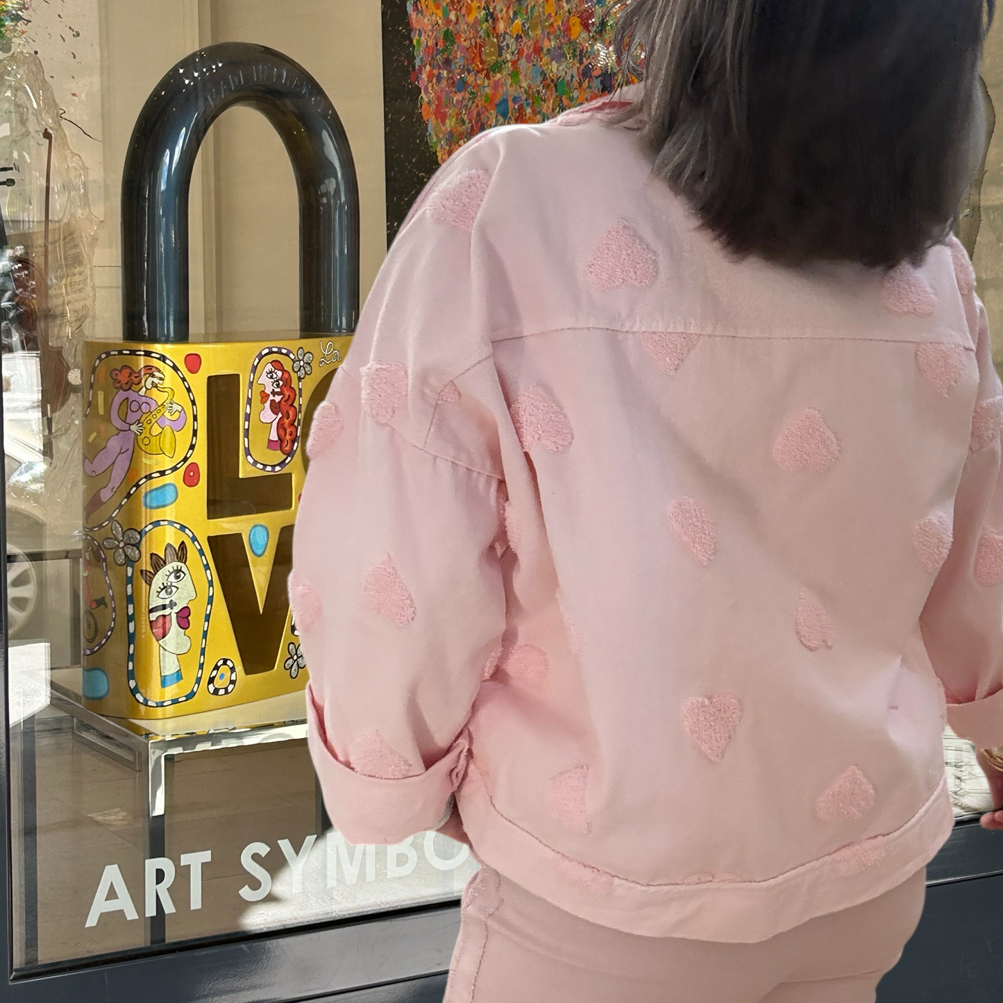 Amour Pink Denim Jacket