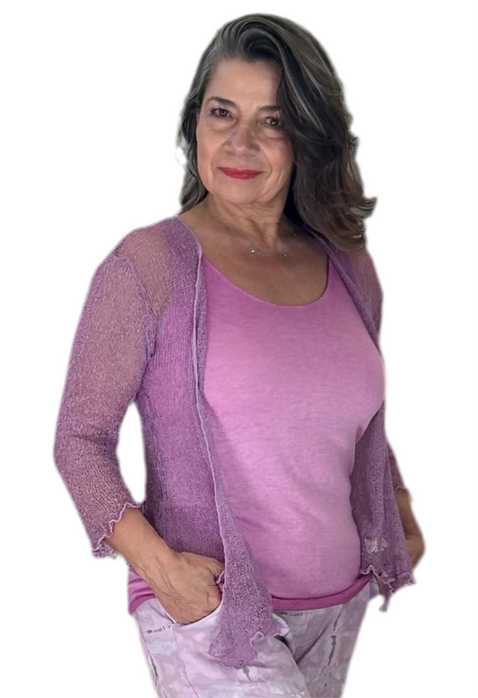 Summer tank top with silver accent