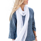 Sheer linen (gauze) scarf
