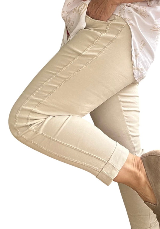 Italian Magic Pants With a Subtle Chic Glam Side Panel