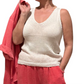 Soft v-neck sleeveless top