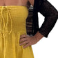 Angela yellow maxi linen dress
