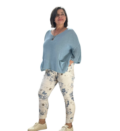 Floral Fantasy Italian Magic Pants