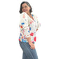 Spring blooms & butterflies lightweight knit top