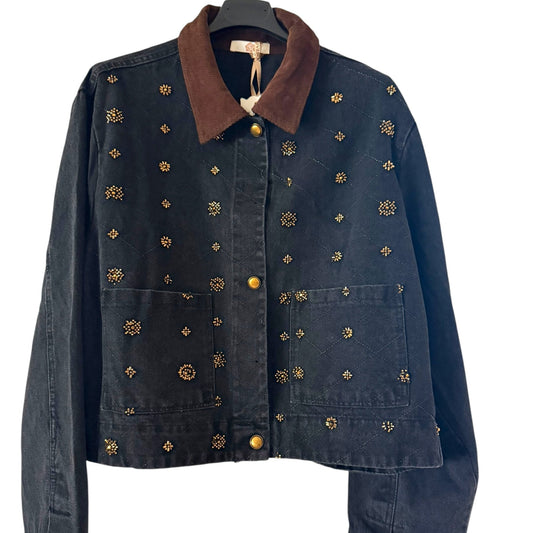 Luxe Black Denim Jacket