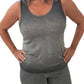 Summer tank top with silver accent