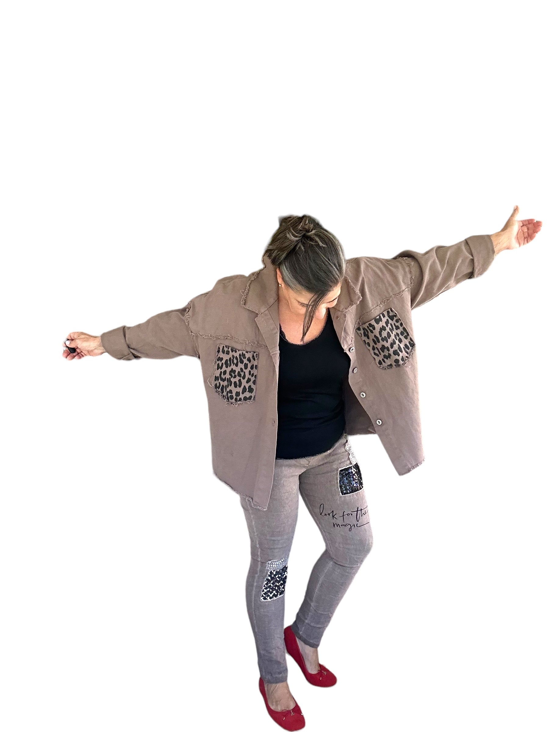 Taupe Italian magic pants