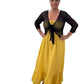 Angela yellow maxi linen dress
