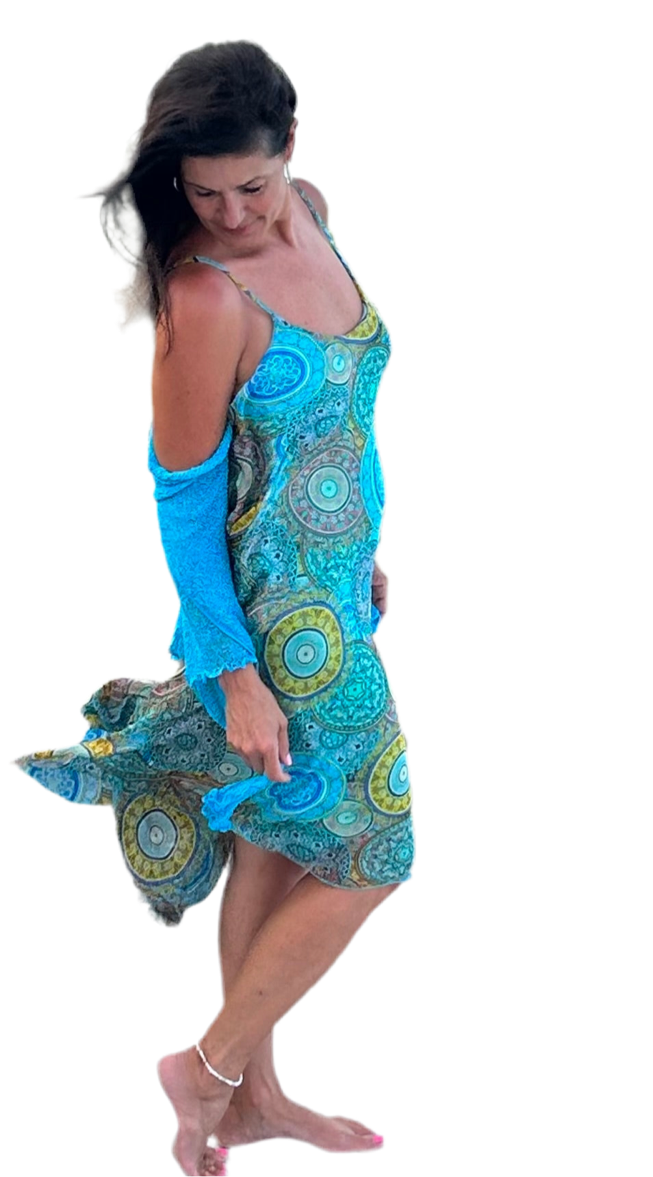Mandalay print silk dress
