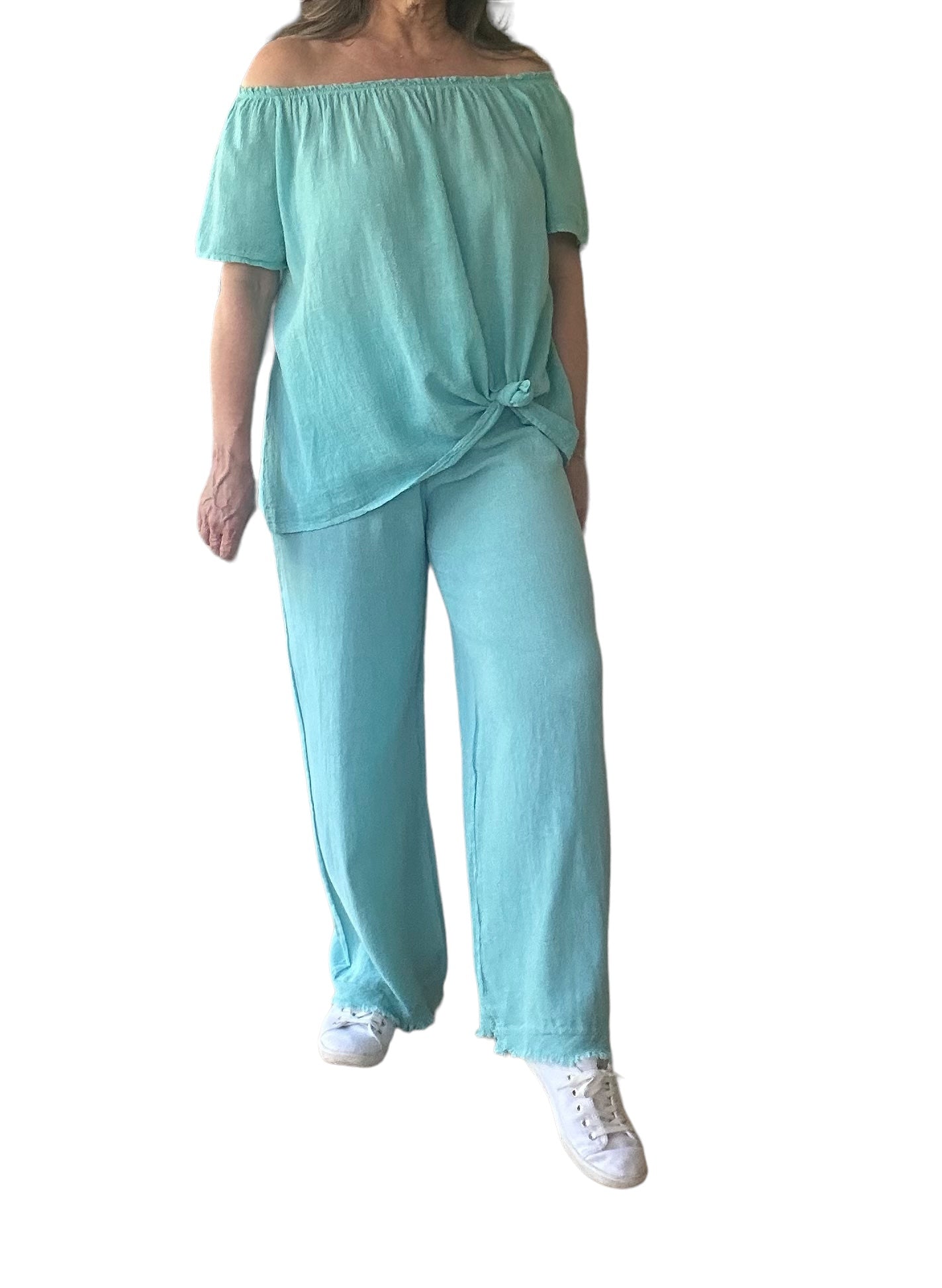 Aqua Catalina wide leg pants