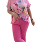 Summer Pink Italian Magic Pants